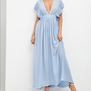 plunging neckline maxi dress